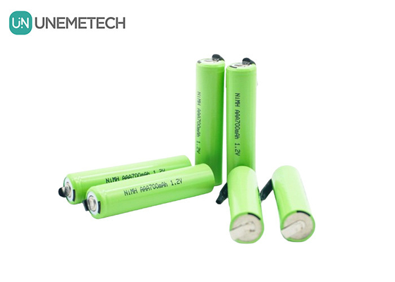 UNEMETECH AAA بطارية Ni-MH قابلة لإعادة الشحن 1.2V 700mAh AAA700 لجهاز الحلاقة الكهربائي