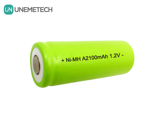 بطارية NiMH A2100mAh بطارية قابلة لإعادة الشحن 1.2V A 2100mAh لمصباح يدوي معتمدة من قبل CE