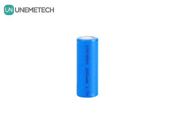 3بطارية ليثيوم آيونية من 7 فولت 18500 2000mAh قابلة لإعادة الشحن أسطوانية للضوء الكاشف
