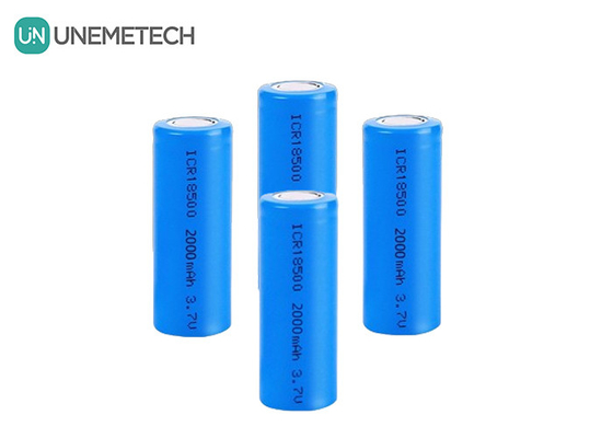 3بطارية ليثيوم آيونية من 7 فولت 18500 2000mAh قابلة لإعادة الشحن أسطوانية للضوء الكاشف