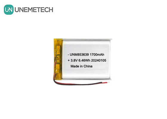 853639 4.35 فولت 1700mAh بطارية بوليمر لي أيون عالية الجهد للكاميرا التي ترتديها الجسم