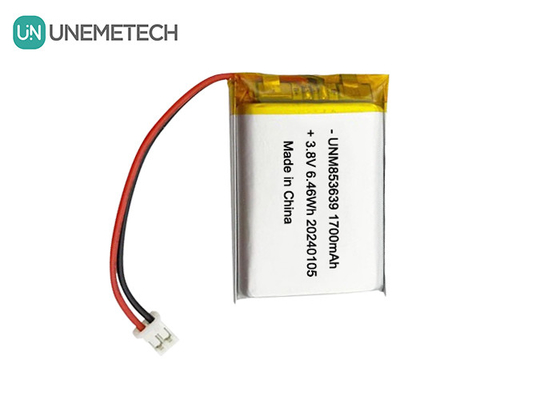 853639 4.35 فولت 1700mAh بطارية بوليمر لي أيون عالية الجهد للكاميرا التي ترتديها الجسم