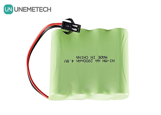 4.8 فولت بطارية هيدريد النيكل المعدني 2800mAh بطارية AA قابلة لإعادة الشحن