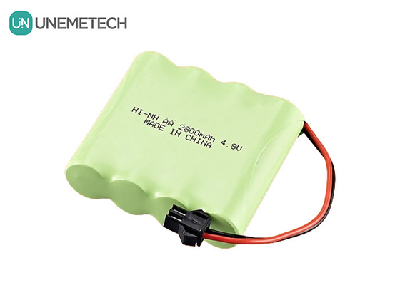 4.8 فولت بطارية هيدريد النيكل المعدني 2800mAh بطارية AA قابلة لإعادة الشحن