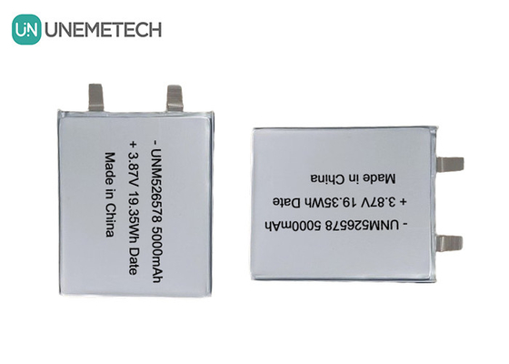 526578 3.87 فولت بطارية ليبو عالية الجهد 5000mAh 4.45 فولت تشغيل الجهد لبنك الطاقة