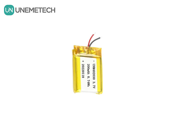 الحجم الصغير 402030 3.7 فولت بطارية ليبو قابلة لإعادة الشحن 200mAh للمنتجات الإلكترونية