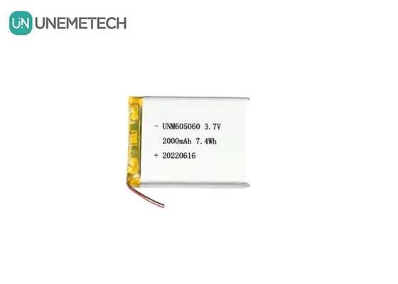 UNEMETECH 605060 2000mAh بطارية البوليمر الليثيومية 3.7 فولت أداة الجمال بطارية قابلة لإعادة الشحن