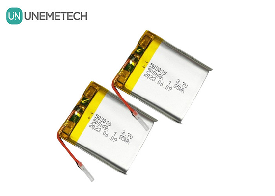 بطارية الليثيوم البوليمر 500mAh 503035 3.7V بطارية ليبو قابلة لإعادة الشحن للإلكترونيات المحمولة