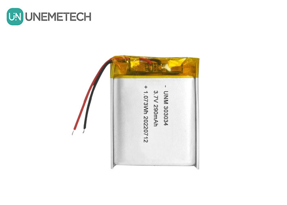 3.7 فولت 290mAh بطارية ليثيوم أيون بوليمر قابلة لإعادة الشحن 303034 للألعاب الكهربائية