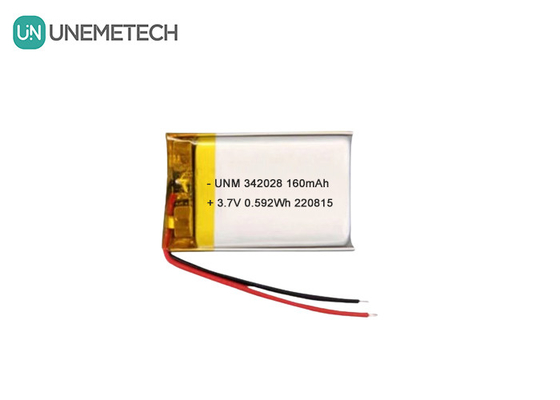 بطارية بلوتوث 160mAh 3.7V بطارية ليثيوم بوليمر أيون قابلة لإعادة الشحن 342028 لمراقب