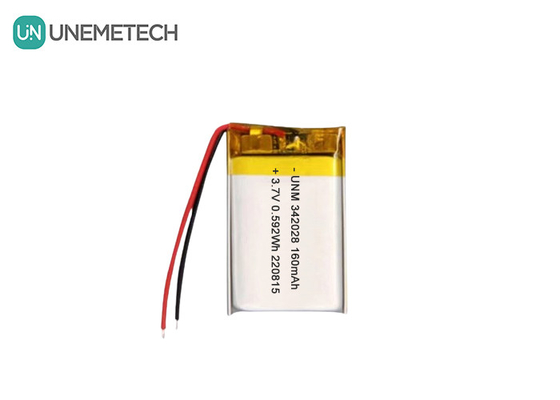 بطارية بلوتوث 160mAh 3.7V بطارية ليثيوم بوليمر أيون قابلة لإعادة الشحن 342028 لمراقب