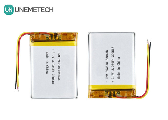 بطارية الليثيوم البوليمر 3.7 فولت 820mAh 393548 بطارية ليبو قابلة لإعادة الشحن لضخ الثدي الإلكتروني