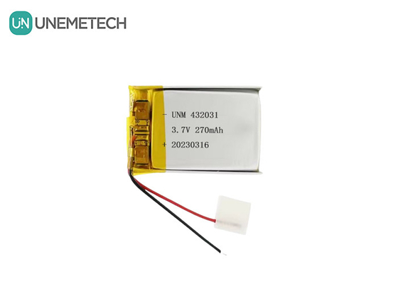 3.7 فولت 270mAh 432031 بطارية ليتيم بوليمر للأجهزة الإلكترونية