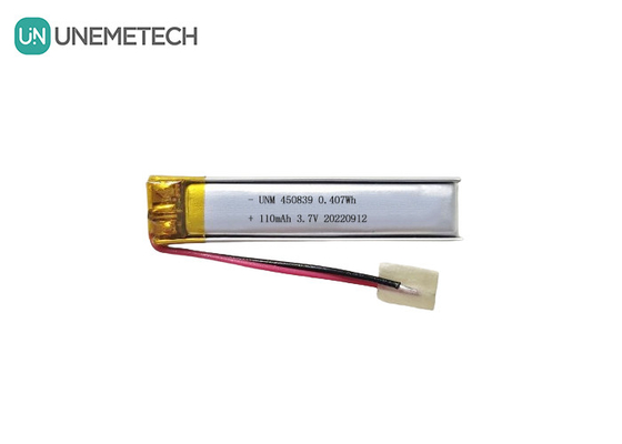 التصميم الدقيق 3.7 فولت 110mAh بطارية ليبو قابلة لإعادة الشحن بطارية الليثيوم البوليمر 450839