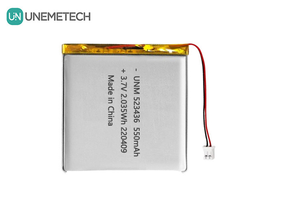 بطارية ليتيم أيون بوليمر 3.7 فولت 550mAh 523436 بطارية ليتيم بوليمر قابلة لإعادة الشحن لمراقب GPS