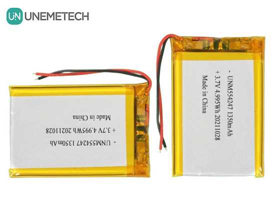 3.7 فولت 1350mAh بطارية ليتو إيون بوليمر قابلة للإعادة الشحن 554247 للطائرة بدون طيار مصغرة