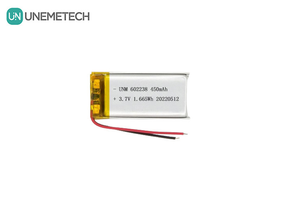بطارية ليثيوم أيون بوليمر 602238 3.7 فولت 450mAh بطارية ليثيوم أيون قابلة لإعادة الشحن لمراقبة الحيوانات الأليفة