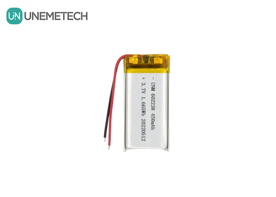 بطارية ليثيوم أيون بوليمر 602238 3.7 فولت 450mAh بطارية ليثيوم أيون قابلة لإعادة الشحن لمراقبة الحيوانات الأليفة
