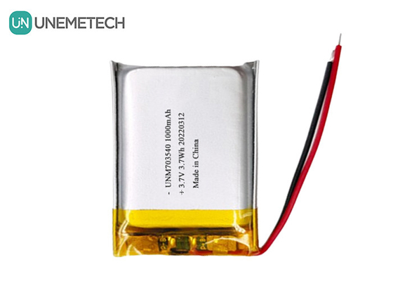 بطارية ليبو 1000mAh 703540 3.7V بطارية ليبو البوليمر القابلة لإعادة الشحن للمنتجات الإلكترونية