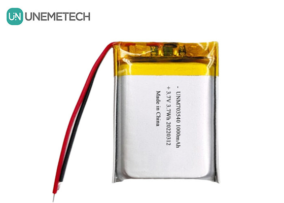بطارية ليبو 1000mAh 703540 3.7V بطارية ليبو البوليمر القابلة لإعادة الشحن للمنتجات الإلكترونية