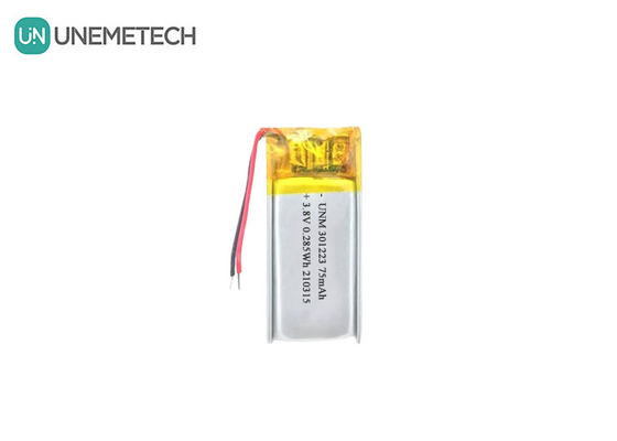 3.8 فولت 75mAh بطارية ليثيوم أيون بوليمر 321223 بطارية ليبو صغيرة للكلام الإلكتروني