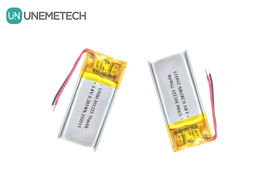 3.8 فولت 75mAh بطارية ليثيوم أيون بوليمر 321223 بطارية ليبو صغيرة للكلام الإلكتروني