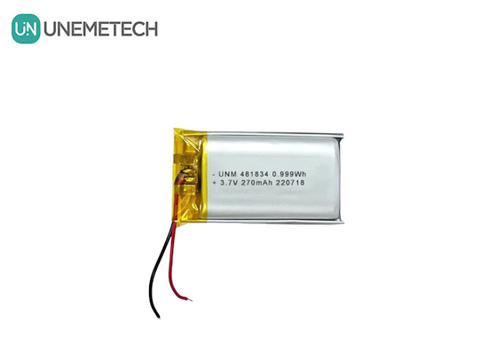 بطارية البوليمر الليتيوم أيونية قابلة لإعادة الشحن 3.7 فولت 270mAh 481834 للنظارات الذكية