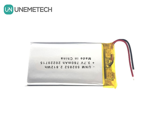 3.7 فولت 760mAh بطارية البوليمر الليثيوم أيون قابلة لإعادة الشحن 502852 للضوء LED