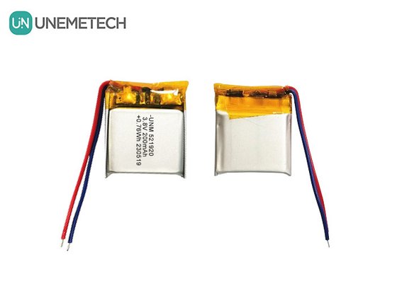بطارية البوليمر الليثيوم عالية الجهد 3.8 فولت 200mAh 521920 للساعات الذكية