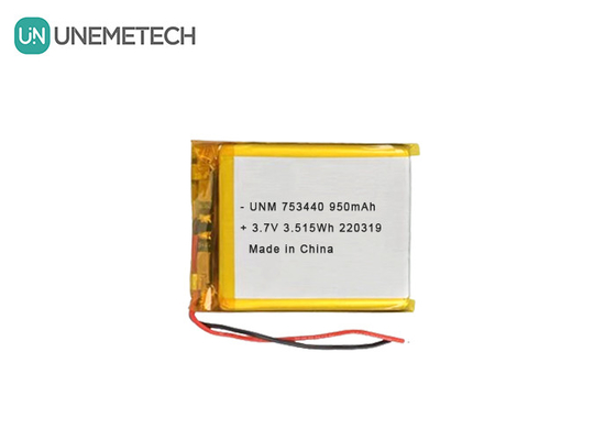 3بطارية ليتيم بوليمر بقوة 7 فولت 950mAh 753440 بطارية كيس للكاميرا المصغرة