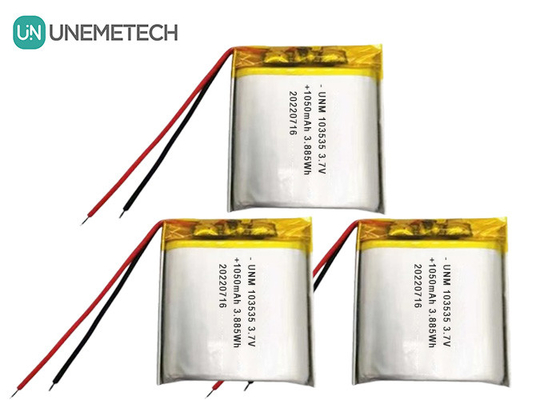 3.7 فولت 1050mAh بطارية ليبو ذات تصميم مصغر خصيص 103535 للمشروعات الصغيرة