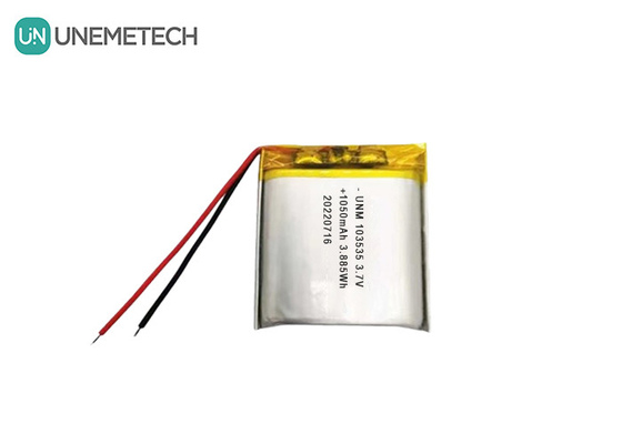 3.7 فولت 1050mAh بطارية ليبو ذات تصميم مصغر خصيص 103535 للمشروعات الصغيرة
