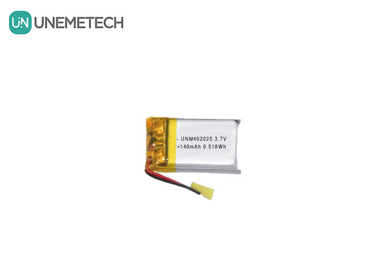 3.7 فولت 140mAh 402025 بطارية قابلة لإعادة الشحن بطارية ليبو لجهاز التدليك المدمج