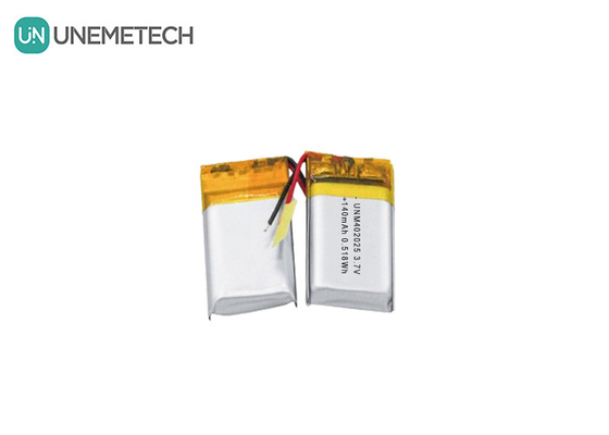 3.7 فولت 140mAh 402025 بطارية قابلة لإعادة الشحن بطارية ليبو لجهاز التدليك المدمج