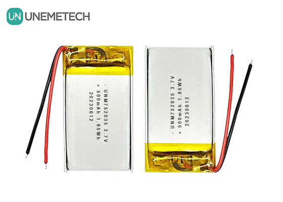 3.7 فولت 500mAh 752035 بطارية الليثيوم البوليمرية المتقدمة للتحكم عن بعد