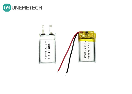 3.7 فولت 45mAh بطارية الليثيوم البوليمرية الصغيرة منخفضة الوزن 441018 للنظارات الذكية