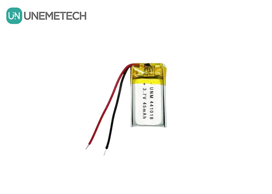 3.7 فولت 45mAh بطارية الليثيوم البوليمرية الصغيرة منخفضة الوزن 441018 للنظارات الذكية