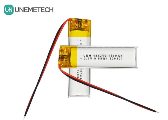 3.7V 185mAh 481240 بطارية ليثيوم أيون وبوليمر الليثيوم لجهاز سجل السيارة