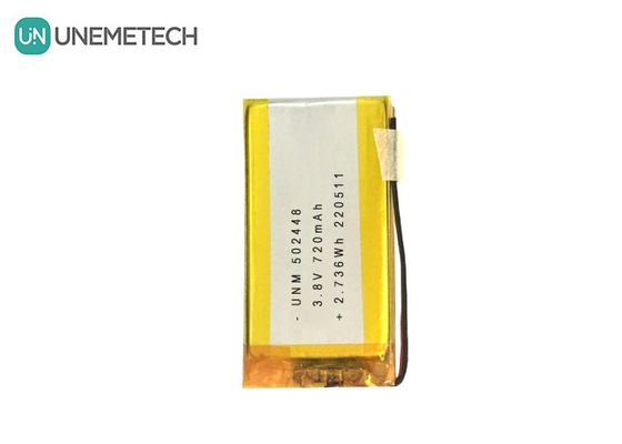 3.8 فولت 720mAh بطارية LiPo عالية الجهد LiHV 502448 لسماعات Bluetooth