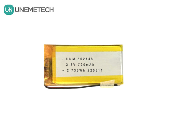3.8 فولت 720mAh بطارية LiPo عالية الجهد LiHV 502448 لسماعات Bluetooth