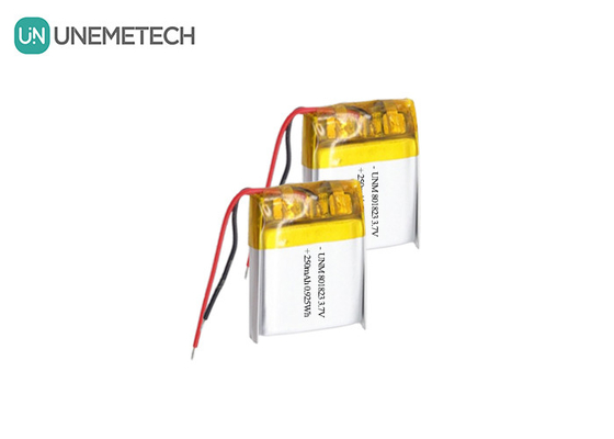 3.7 فولت 250mAh 801823 بطارية ليبو ذات كثافة طاقة عالية للحاسبات الجيبية
