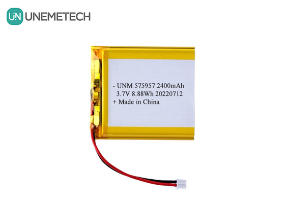 3.7 فولت 2400mAh بطارية ليثيوم أيون بوليمر قابلة لإعادة الشحن 575957 للميزانات الإلكترونية