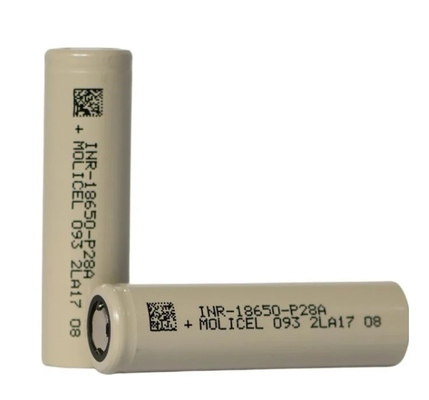 موليسيل INR-18650-P28A 18650 بطارية 3.6V 2800mAh مع 35A الحد الأقصى لتوار التفريغ المستمر