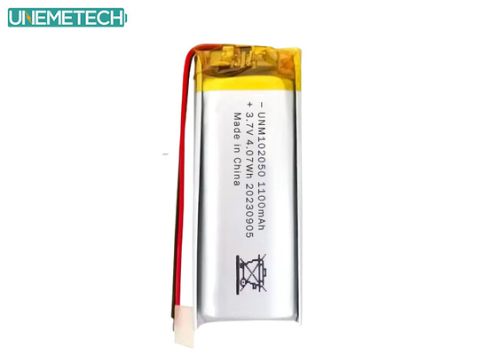 بطارية ليبو مخصصة 102050 3.7 فولت 1100mAh بطارية لي بوليمر مع موافقة CE