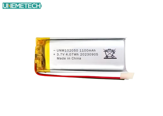 بطارية ليبو مخصصة 102050 3.7 فولت 1100mAh بطارية لي بوليمر مع موافقة CE
