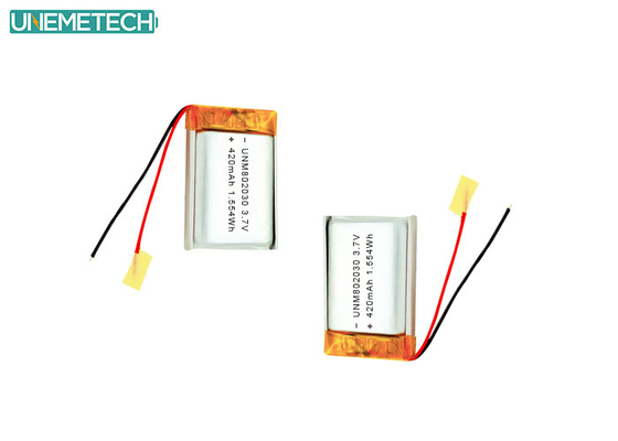3.7 فولت 420mAh 802030 بطارية الليثيوم البوليمرية القابلة لإعادة الشحن للأجهزة الإلكترونية
