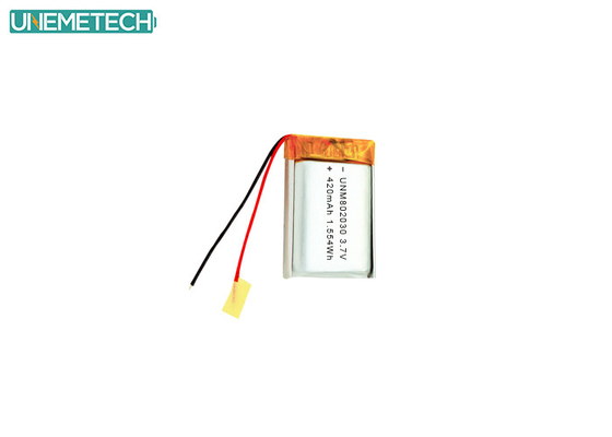 3.7 فولت 420mAh 802030 بطارية الليثيوم البوليمرية القابلة لإعادة الشحن للأجهزة الإلكترونية