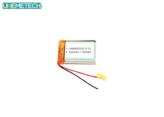 3.7 فولت 420mAh 802030 بطارية الليثيوم البوليمرية القابلة لإعادة الشحن للأجهزة الإلكترونية