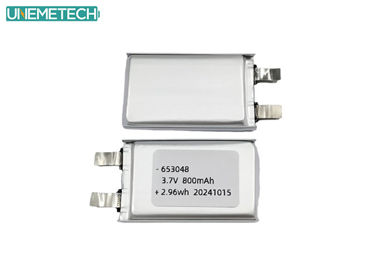 20 درجة مئوية معدل تفريغ عالي 3.7 فولت 800mah بطارية ليبو 653048 للطائرة RC