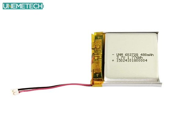 3.7 فولت 480mAh 602728 بطارية ليثيون بوليمر قابلة لإعادة الشحن للمسجل الصغير